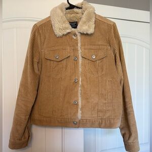 Abercrombie & Fitch Corduroy Sherpa-Lined Trucker Jacket